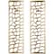 Gold Aluminum Cutouts Abstract Wall Decor Set of 2 7", 22"